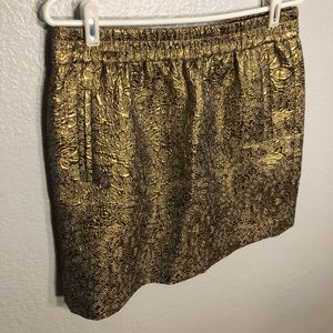 Loft Gold Brocade Skirt